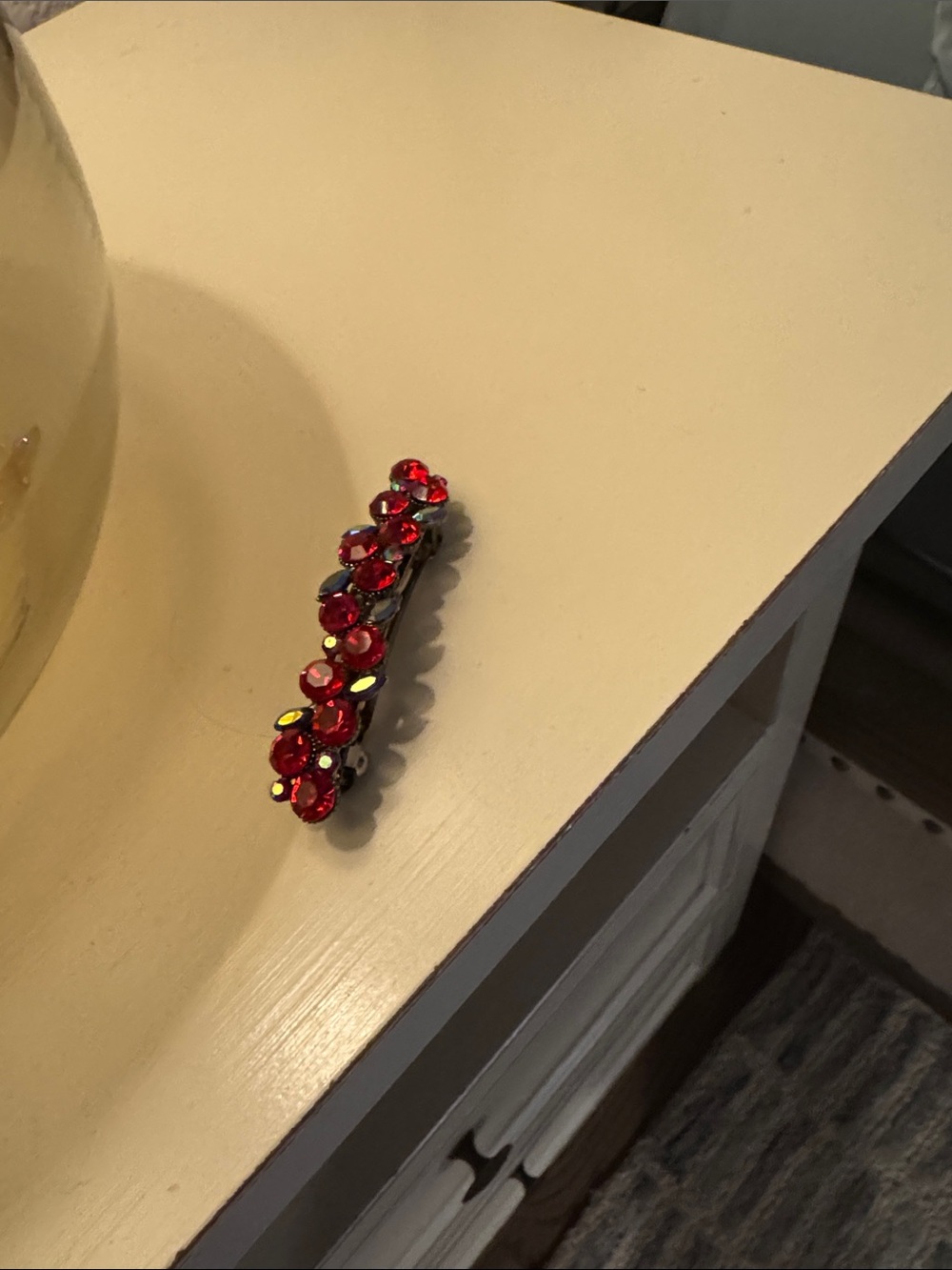 Swarovski Red Crystal Cluster Barrette